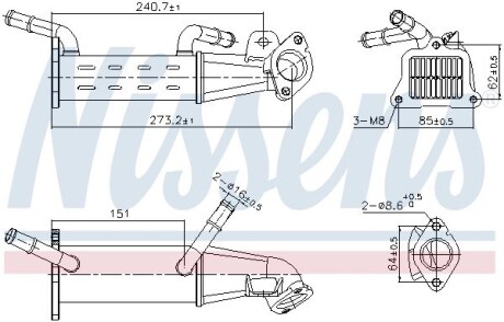 Радиатор отработанных газов CITROEN JUMPER/PEUGEOT BOXER NISSENS 989451