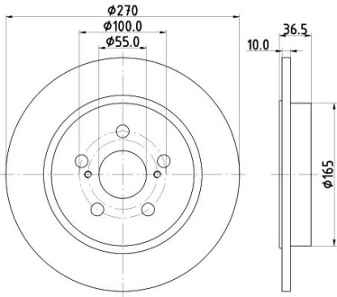 Диск тормозной задний Corolla (E15,E18) (06-) Nisshinbo ND1133K