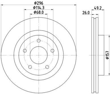 Диск тормозной передний Teana (J32) (08-13) Nisshinbo ND2056K