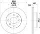 Диск гальмівний передній Hyundai i10/Kia Picanto 1.0, 1.1, 1.2 (11-) Nisshinbo ND6018K (фото 1)