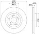 Диск тормозной передний Honda Accord 2.0, 2.4 (08-15) Nisshinbo ND8014K (фото 1)