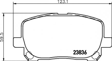 Колодки тормозные дисковые передние Toyota Avensis 2.0, 2.4 (01-11) Nisshinbo NP1009