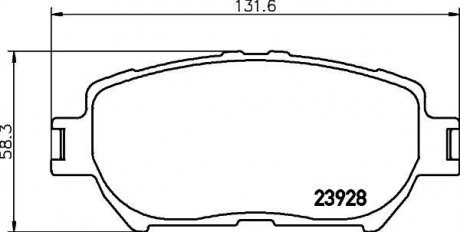 Колодки тормозные передние Toyota Camry 2.4, 3.0, 3.3 (01-06) Nisshinbo NP1017 (фото 1)