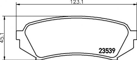 Колодки тормозные задние Toyota Land Cruiser 100 4.2, 4.7 (98-) Nisshinbo NP1029 (фото 1)