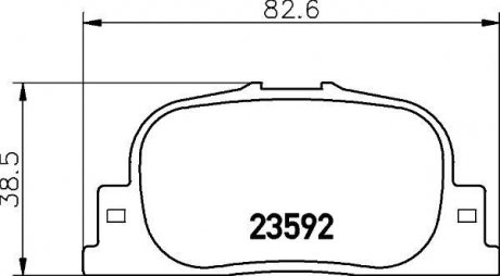 Колодки тормозные задние Toyota Camry 2.2, 3.0 (96-01) Nisshinbo NP1035 (фото 1)