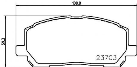 Колодки тормозные передние Lexus RX 300 3.0 (00-03) Nisshinbo NP1041 (фото 1)