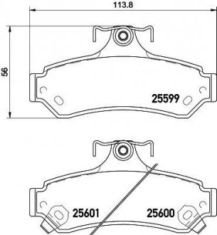 Колодки тормозные задние Toyota Camry, RAV-4 2.0, 2.2, 2.4 (06-)/Lexus ES 250h, 300h (12-) Nisshinbo NP1056 (фото 1)