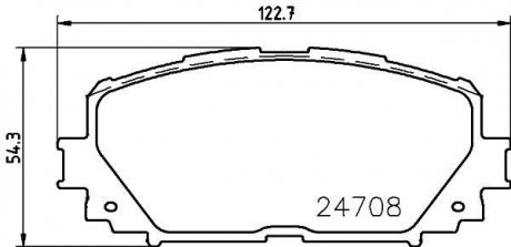 Колодки тормозные дисковые передние Toyota Yaris 1.3, 1.5, 1.8 (05-) Nisshinbo NP1060 (фото 1)