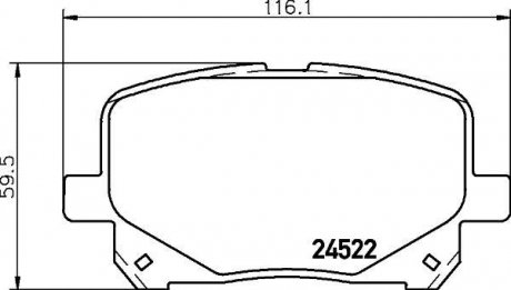 Колодки тормозные передние Lexus RX 300(00-03)/Toyota Camry 2.4, 3.0 (01-06) Nisshinbo NP1065 (фото 1)