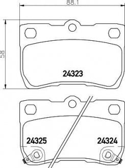 Колодки тормозные задние Lexus IS 250, 200d, 220d, Lexus GS 300, 430, 450h (05-) Nisshinbo NP1067 (фото 1)