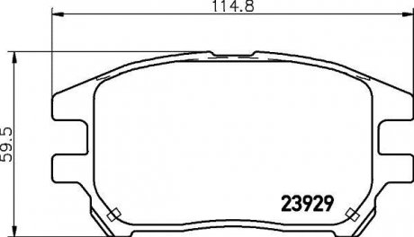 Колодки тормозные передние Lexus RX 300 (00-03) Nisshinbo NP1076 (фото 1)
