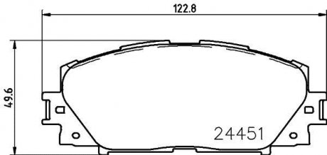 Колодки тормозные передние Toyota Corolla 1.8 (12-), Yaris 1.0, 1.3, 1.4 (05-) Nisshinbo NP1091