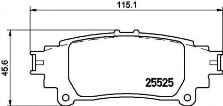 Колодки тормозные задние Lexus GS, RX 350, 300h, 450h (08-) Nisshinbo NP1105 (фото 1)
