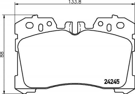Колодки тормозные передние Lexus LS 460, 600h (07-) Nisshinbo NP1107