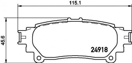Колодки тормозные задние Lexus 270, 350, 450h (08-15)/Toyota Highlander 2.0, 3.5 (15-) Nisshinbo NP1111
