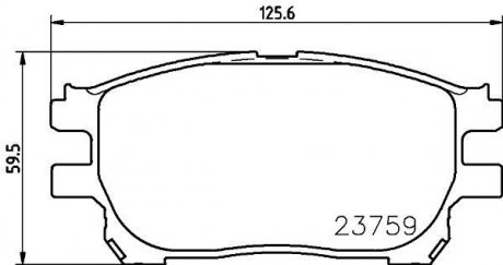 Колодки тормозные передние Toyota Previa 2.0, 2.4 (00-06) Nisshinbo NP1123 (фото 1)