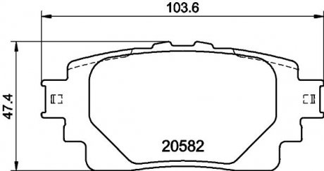 Комплект тормозных колодокTOYOTA AURIS /COROLLA/RAV 4 "R "18>> Nisshinbo NP1171 (фото 1)