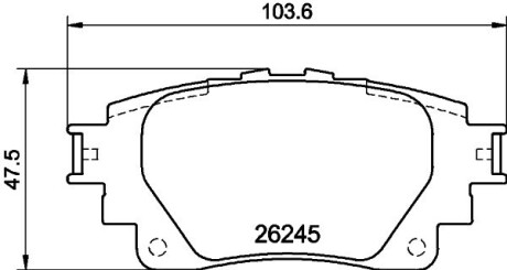 Гальмівні колодки TOYOTA Corolla/Yaris Cross "R "18>> Nisshinbo NP1181