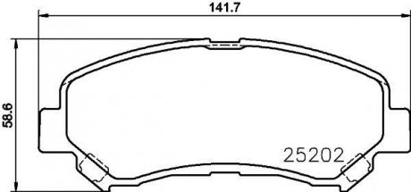 Колодки тормозные передние Nissan Qashqai, X-Trail 1.6, 2.0, 2.5 (07-) Nisshinbo NP2048 (фото 1)