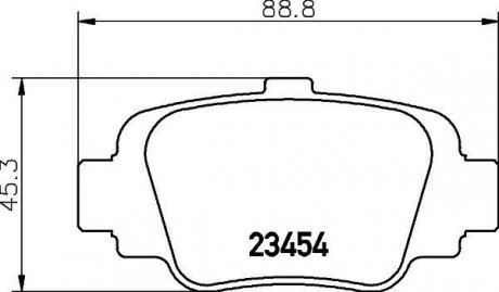 Колодки тормозные дисковые задние Nissan Micra 1.0, 1.3 (92-00) Nisshinbo NP2066 (фото 1)