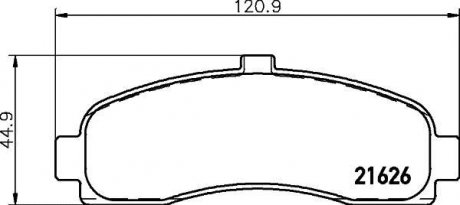 Колодки тормозные передние Nissan Micra II 1.0, 1.3, 1.5 (92-03) Nisshinbo NP2067 (фото 1)
