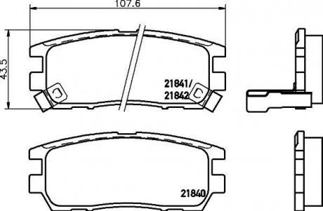 Колодки тормозные задние Mitsubishi Pajero II 2.6, 2.8, 3.0 (94-00) Nisshinbo NP3002 (фото 1)