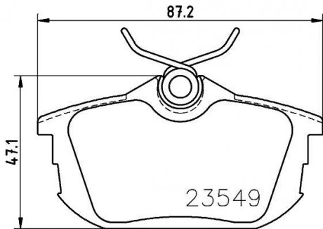 Колодки тормозные задние Mitsubishi Carisma, Colt VI 1.6, 1.8 (00-09) Nisshinbo NP3025 (фото 1)