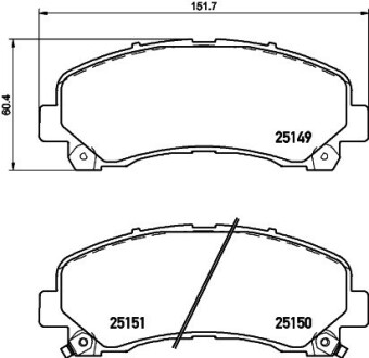 Колодки тормозные дисковые передние Strong Ceramic Isuzu D-Max I (TFR, TFS) (02- Nisshinbo NP4005SC