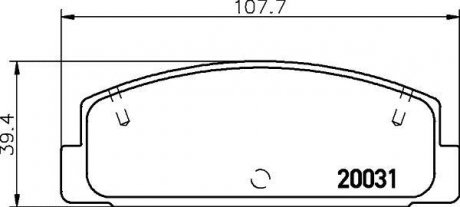 Колодки тормозные задние Mazda 6 1.8, 2.0, 2.2 (07-) Nisshinbo NP5004 (фото 1)