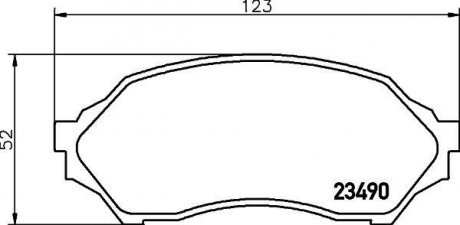 Колодки тормозные передние Mazda 323 1.4, 1.5, 1.6 (99-04) Nisshinbo NP5005 (фото 1)