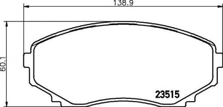 Колодки тормозные передние Mazda MPV 2.0, 2.5, 3.0 (99-06) Nisshinbo NP5012