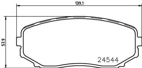 Колодки тормозные передние Mazda CX-7, CX-9 2.2, 2.3, 3.5, 3.7 (06-) Nisshinbo NP5015 (фото 1)
