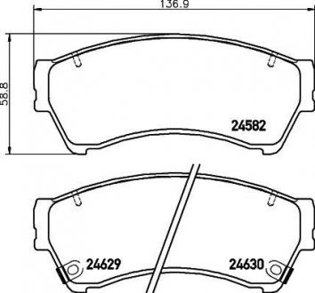 Колодки тормозные передние Mazda 6 1.8 2.0, 2.2 (07-) Nisshinbo NP5017 (фото 1)