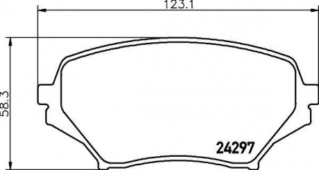 Колодки тормозные передние Mazda MX-5 1.8, 2.0 (05-15) Nisshinbo NP5044 (фото 1)