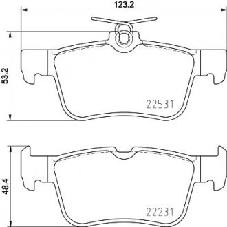 Колодки тормозные дисковые задние Ford Kuga (12-)/Mondeo (14-)/Ford Edge (15-) (Nisshinbo NP5081