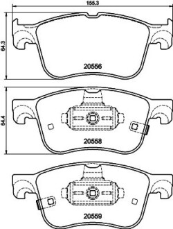 Колодки тормозные дисковые передние Ford Focus IV (18-), Kuga III (19-), Puma (1 Nisshinbo NP5091