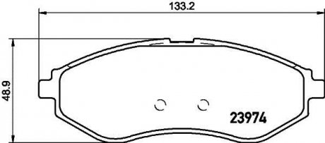 Колодки тормозные передние Авео Chevroler Aveo T200, 250 1.4, 1.6 (05-) Nisshinbo NP6027 (фото 1)