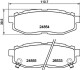 Колодки тормозные дисковые задние Subaru Forester 2.0 (13-19), Tribeca 3.0, 3.6 (06-14) Nisshinbo NP7013 (фото 1)