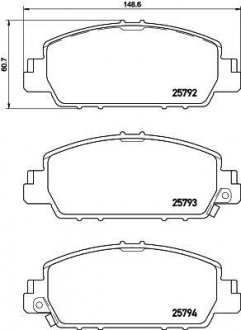 Колодки тормозные дисковые передние Honda IX 2.4 (13-) Nisshinbo NP8026