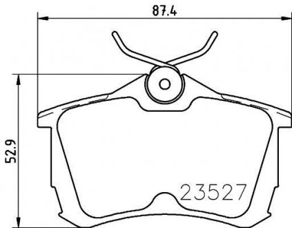 Колодки тормозные дисковые задние Honda Accord VII 2.0, 2.4 (03-08) Nisshinbo NP8029 (фото 1)