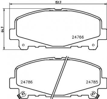 Колодки тормозные передние Honda Accord VIII 2.0, 2.4 универсал (08-) Nisshinbo NP8035 (фото 1)
