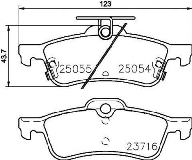 Колодки тормозные задние Honda Civic IX 1.4, 1.6, 1.8, 2.2 (12-) Nisshinbo NP8041 (фото 1)