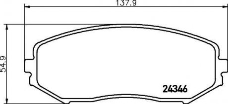 Колодки тормозные передние Suzuki Grand Vitara 1.6, 2.0, 2.4 (05-) Nisshinbo NP9003 (фото 1)