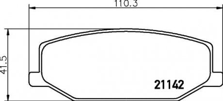 Колодки тормозные передние Suzuki Jimny 1.3 (98-) Nisshinbo NP9006 (фото 1)