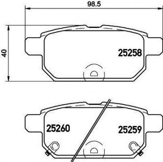 Колодки тормозные задние Suzuki Swift 1.2, SX-4 1.6 (10-) Nisshinbo NP9016 (фото 1)