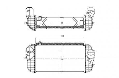 Радіатор інтеркулера Hyundai Santa Fe III/Kia Sorento 2.0D/2.2D 09- NRF 309066