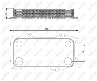 Радіатор масляний 120x37x250mm, 10 ribs deutz NRF 31203 (фото 1)