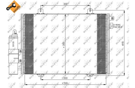 Радиатор кондиционера NRF 35379