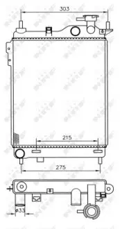 Радиатор системы охлаждения двигателя NRF 53359