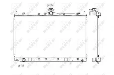 Радиатор охлаждения двигателя NRF 53431